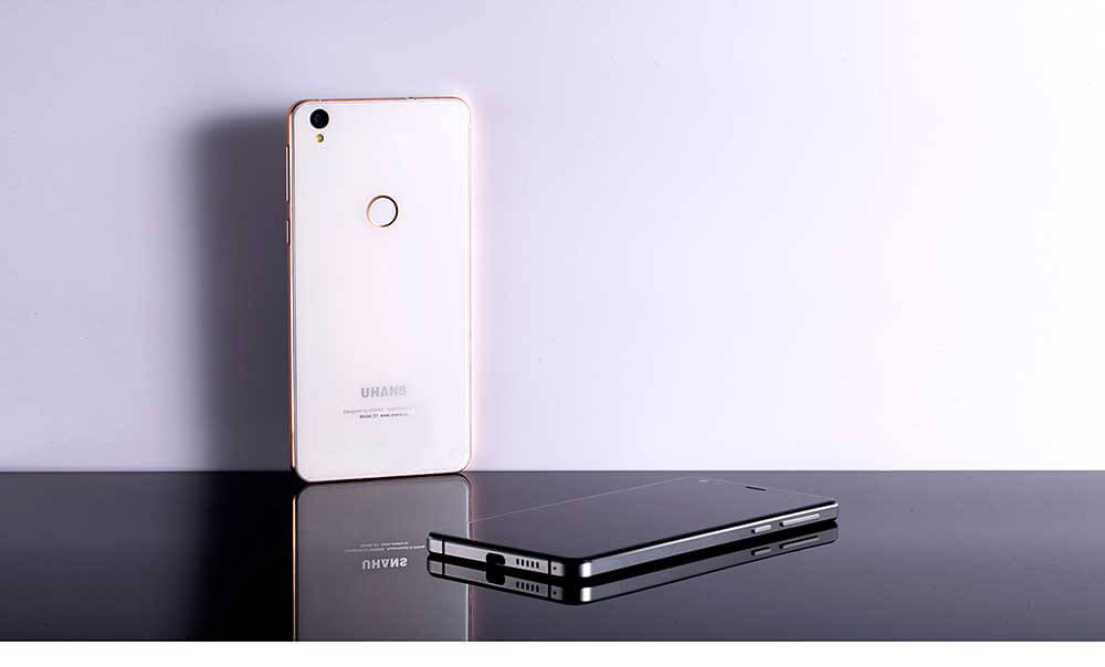 UHANS S1 5.0 Inch 2.5D HD 4G LTE Freeme 6.1OS Android 6.0 3GB 32GB Smartphone 64bit MTK6753 Octa Core 1.3GHz 8.0MP 16.0MP Touch ID - Black