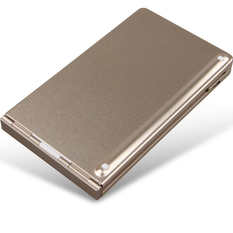 B.O.W Aluminum Foldable Bluetooth Wireless Keyboard for iOS Android Windows Device - Golden