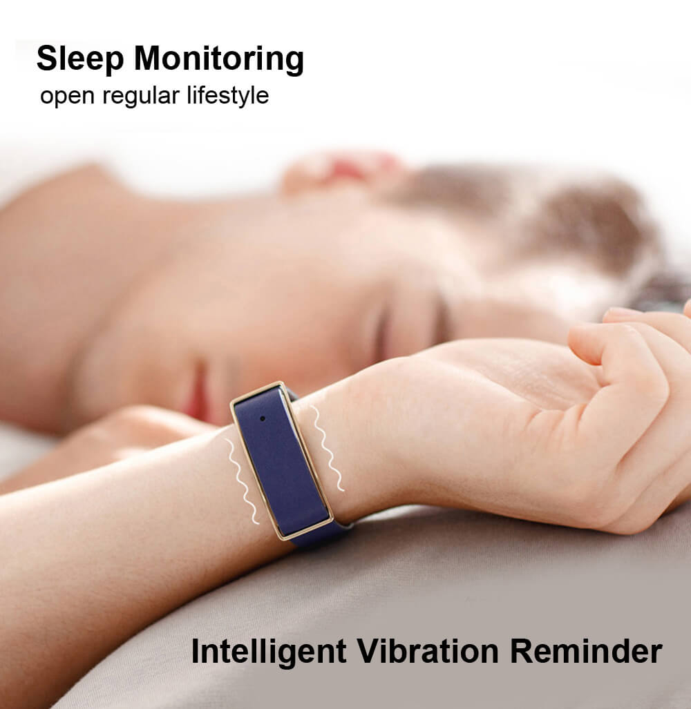 HUAWEI HONOR A1 Bluetooth 4.2 Smart Bracelet with UV Test / Sleep Monitor / Pedometer / Call Reminder For Android iOS (Genuine Leather Band) - Blue