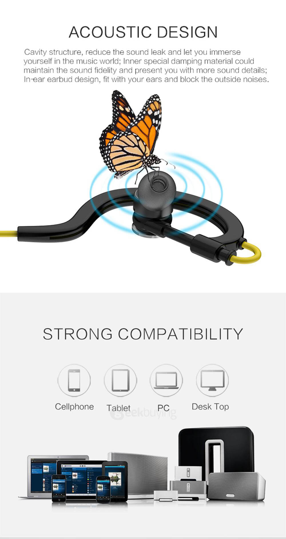 Syllable D700-2017 Bluetooth 4.0 Sport Wireless Stereo Earphones 2.4GHz In-ear Headphones With Mic For Android iOS - Blue