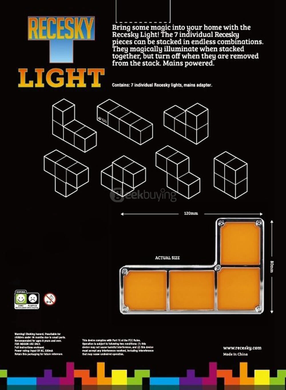Tetris DIY LED Desk Lamp Constructible Retro Game Style Stackable Tetromino LED Light