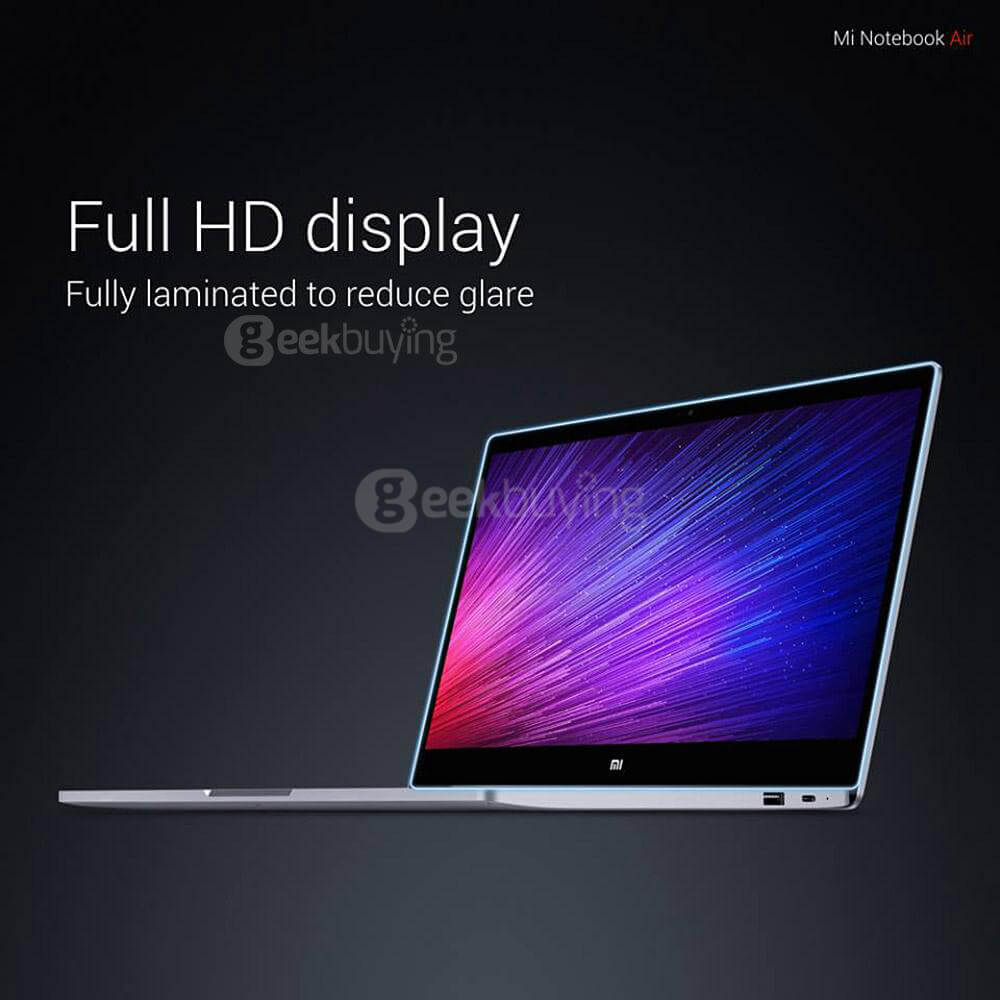Xiaomi Mi Notebook Air 13.3 inch Laptop Intel Core i5-6200U Dual Core 2.7GHz Windows 10 Home 8GB RAM 256GB SATA SSD FHD 1920*1080 Bluetooth 4.1 WiFi Backlight Keyboard - Silver