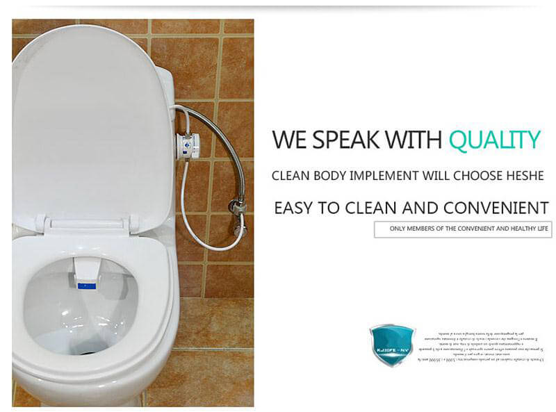 HESHE B81 Bathroom Smart Toilet Seat Bidet Intelligent Toilet Flushing Sanitary Device with US Adapter - White