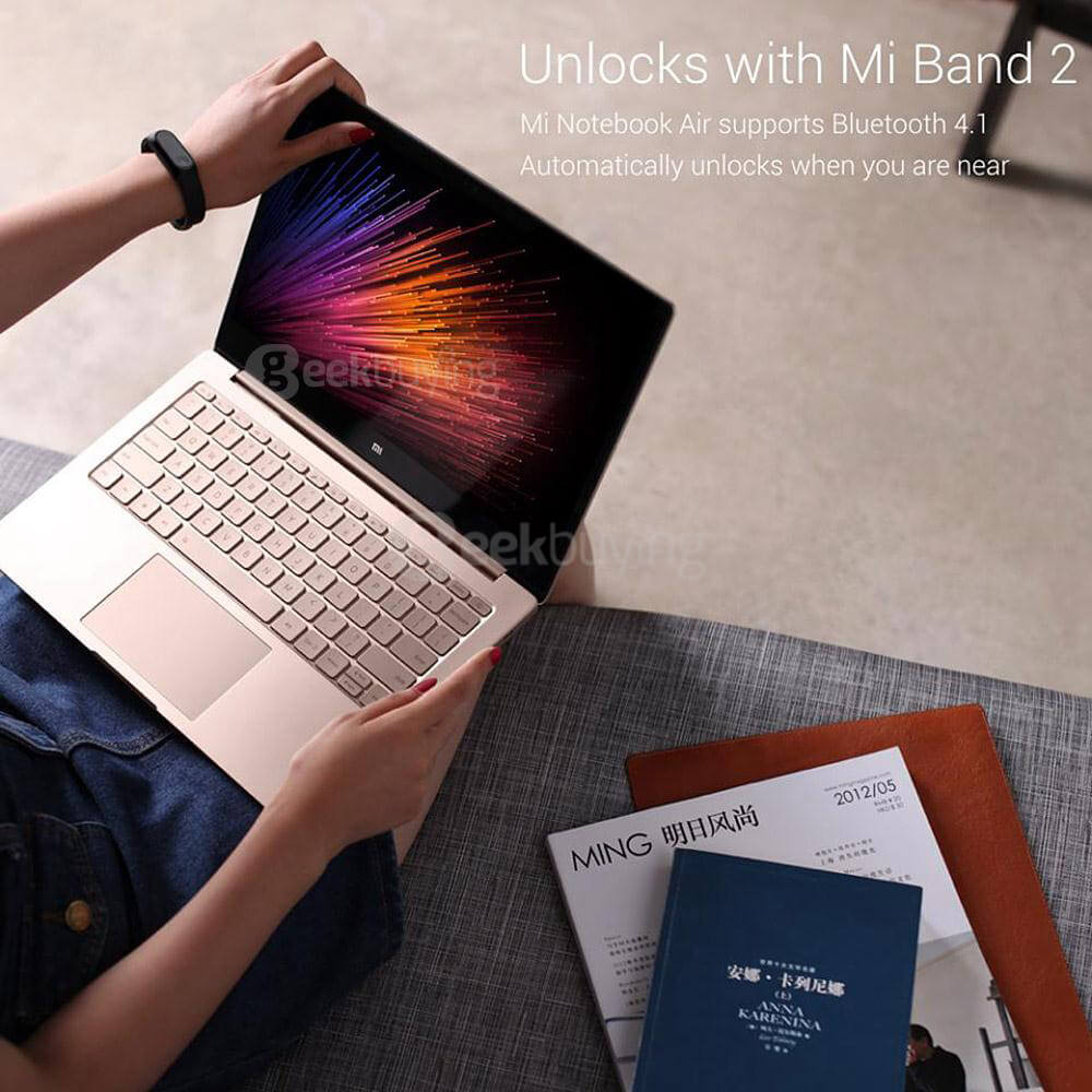 Xiaomi Mi Notebook Air 12.5 inch Laptop Intel Core M3-6Y30 Dual Core 2.2GHz Windows 10 Home 4GB RAM 128GB SATA SSD FHD 1920*1080 Bluetooth 4.1 WiFi Backlight Keyboard - Silver