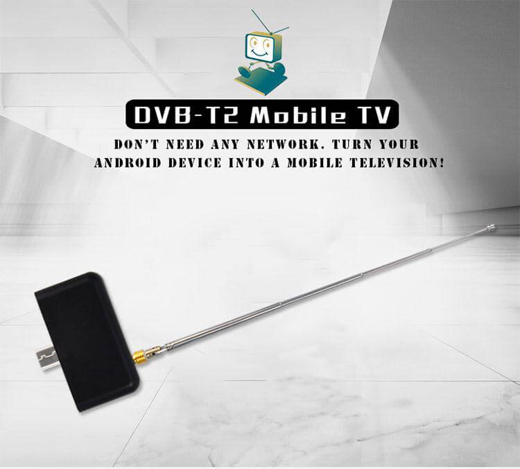 D206 DVB-T2 Live TV HD Digital TV Receiver TV Tuner Satellite Receiver TV Stick For Android Phone & Tablet
