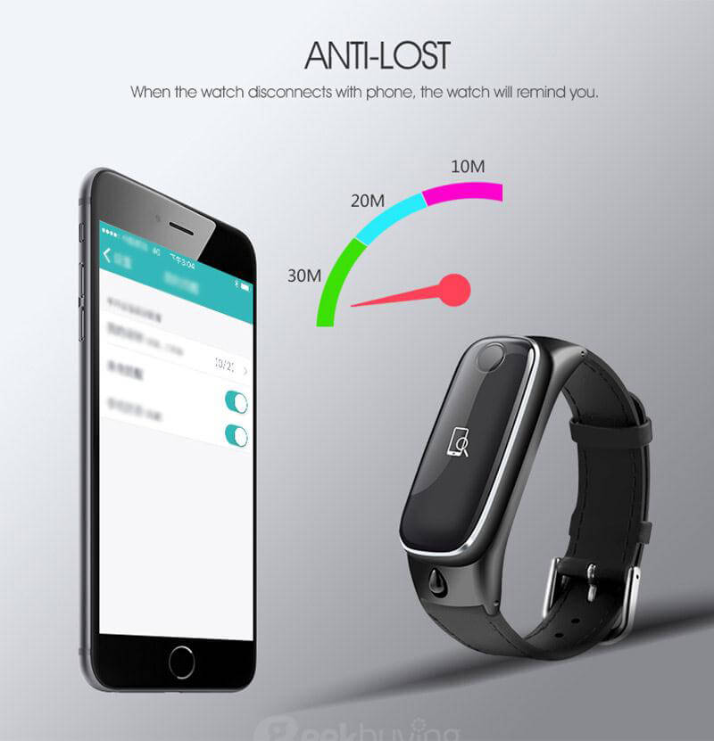 M6 Smart Bracelet Bluetooth 4.0 Headset Combo with Pedometer / Sleep Tracker / Dialer / Hand-free Calls / Anti-lost For Android iOS - Gold
