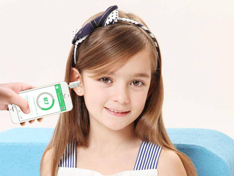 Didicer Smart Digital Infrared Ear Thermometer for Baby Adults Temperature Measuring Health Care for iOS Phones - Green