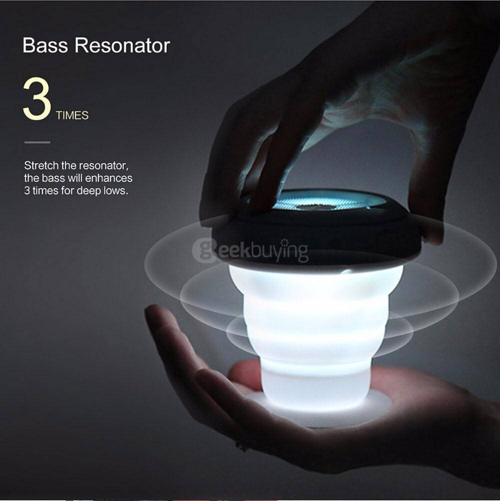 ROCK RAU0520 Suction Cup Bluetooth 4.0 Speaker Mini Pocket Music Player Bass Resonator IPX4 Waterproof With Kickstand Handsfree Functions - Gray