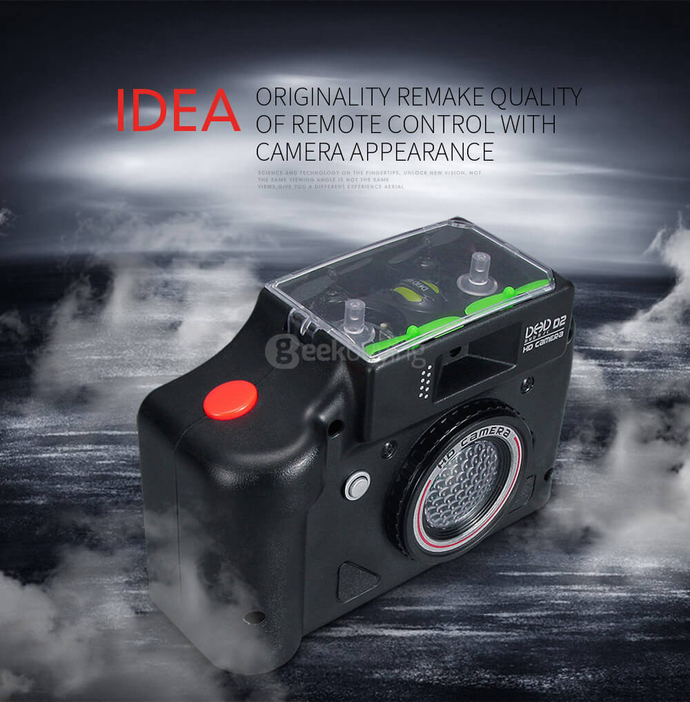 DHD D2 MINI With 2.0MP HD Camera Headless Mode 3D Roll RC Quadcopter RTF - Black
