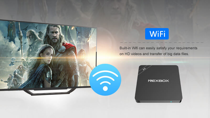 Nexbox A5 Amlogic S905X 4K KODI Preinstalled Android 6.0 Marshmallow TV BOX 2G/16G 2.4G/5G Dual Band WIFI Bluetooth LAN HDR