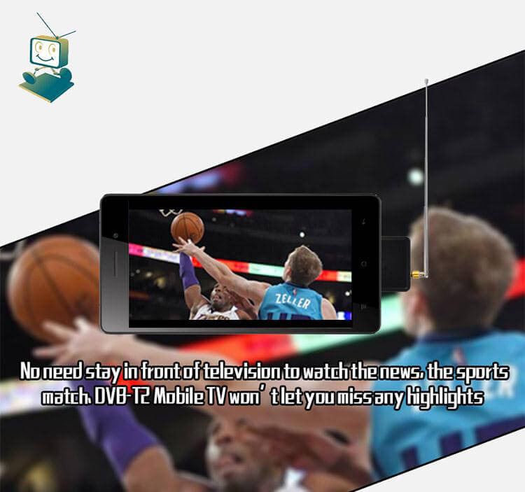 D206 DVB-T2 Live TV HD Digital TV Receiver TV Tuner Satellite Receiver TV Stick For Android Phone & Tablet