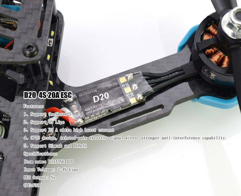 Diatone Tyrant 215 215mm 5.8G 40CH Naze32 REV6 FPV Racing Drone PNF