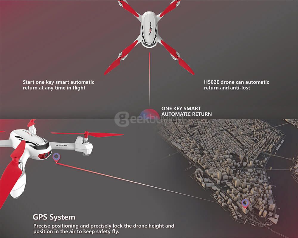 Bundle Hubsan X4 H502E 720P HD Camera GPS Altitude Mode RC Quadcopter + Hubsan X4 H502E H502S 7.4V 15C 610mAh Battery
