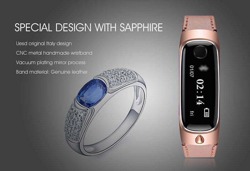 M6 Smart Bracelet Bluetooth 4.0 Headset Combo with Pedometer / Sleep Tracker / Dialer / Hand-free Calls / Anti-lost For Android iOS - Gold