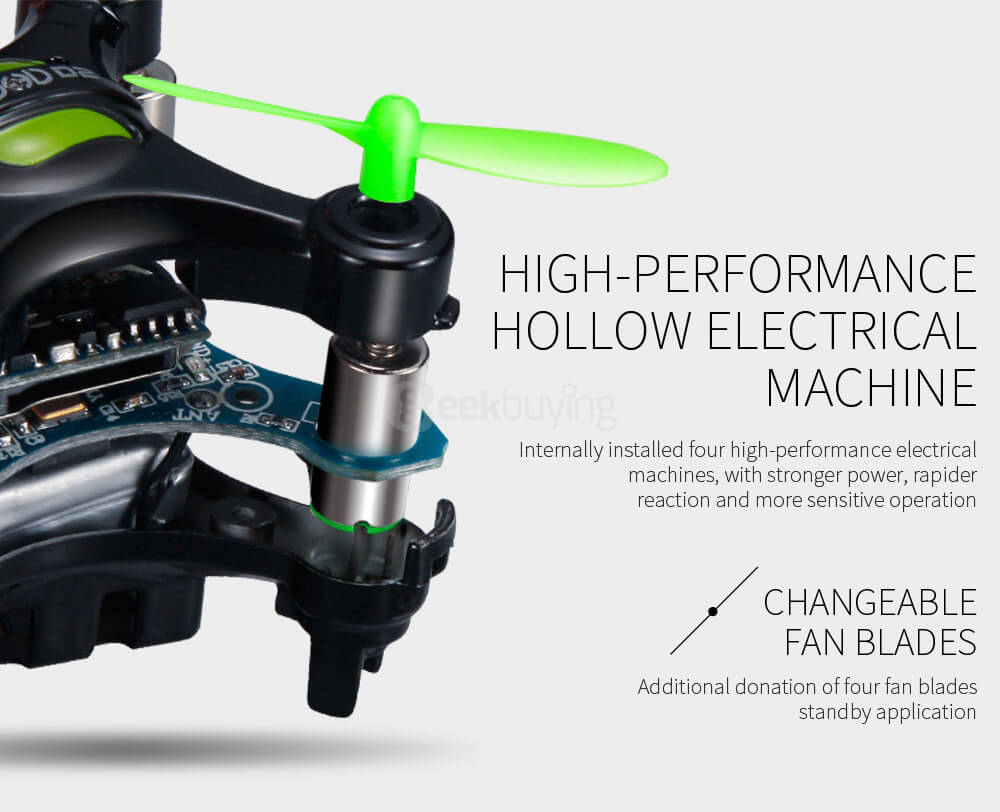 DHD D2 MINI With 2.0MP HD Camera Headless Mode 3D Roll RC Quadcopter RTF - Black