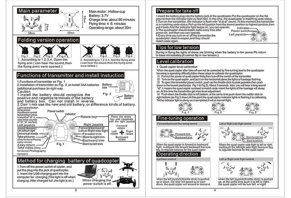 SY X31 Foldable Arm Headless Mode 2.4G 4CH Mini RC Quadcopter RTF - Black