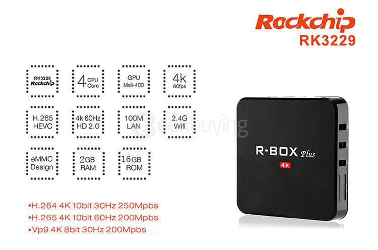 R-BOX Plus 4K Android 5.1.1 RK3229 2G/16G KODI 16.1 Preinstalled TV BOX WIFI Bluetooth4.0 HDMI Miracast DLNA