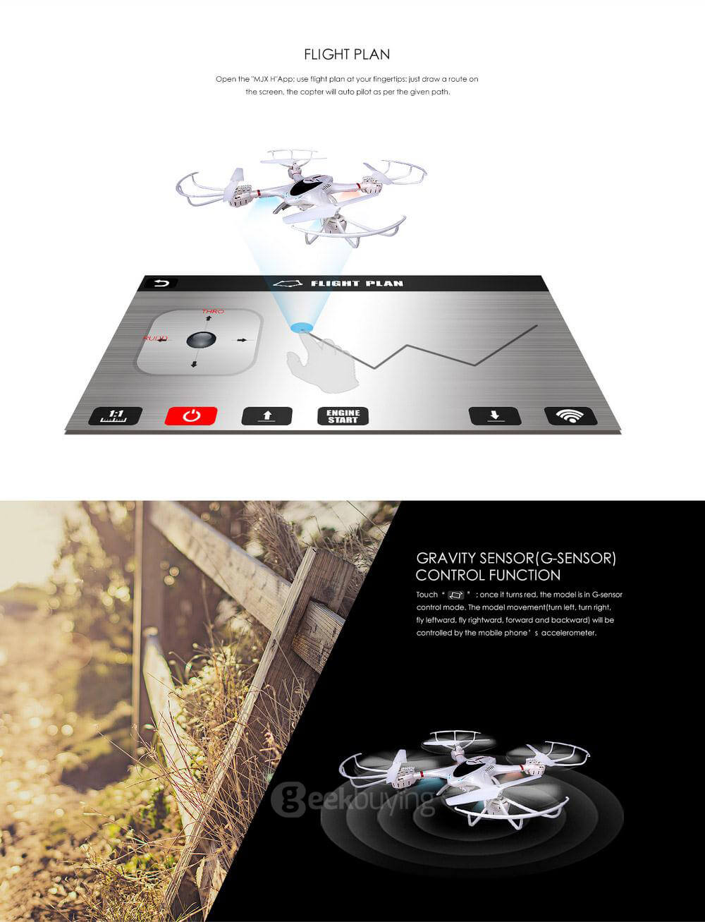MJX C4018 Upgraded C4008 720P Real Time Aerial FPV Camera Set for MJX X600/X101/X102H