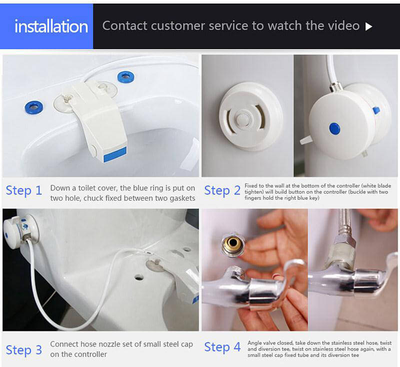 HESHE B81 Bathroom Smart Toilet Seat Bidet Intelligent Toilet Flushing Sanitary Device with US Adapter - White
