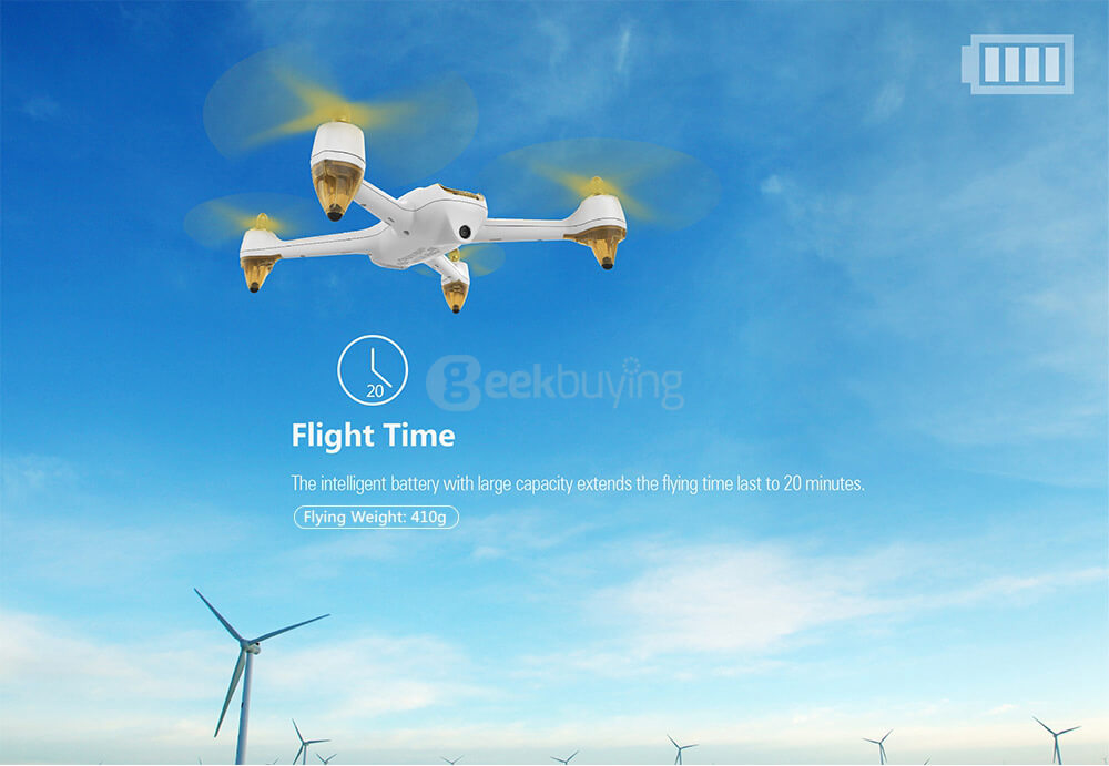 Hubsan H501S High Edition 5.8G FPV Brushless With 1080P HD Camera GPS RC Quadcopter RTF - White