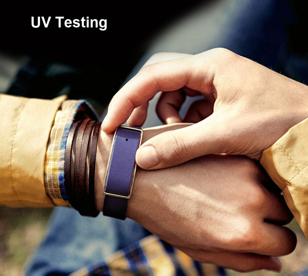HUAWEI HONOR A1 Bluetooth 4.2 Smart Bracelet with UV Test / Sleep Monitor / Pedometer / Call Reminder For Android iOS (Genuine Leather Band) - Blue