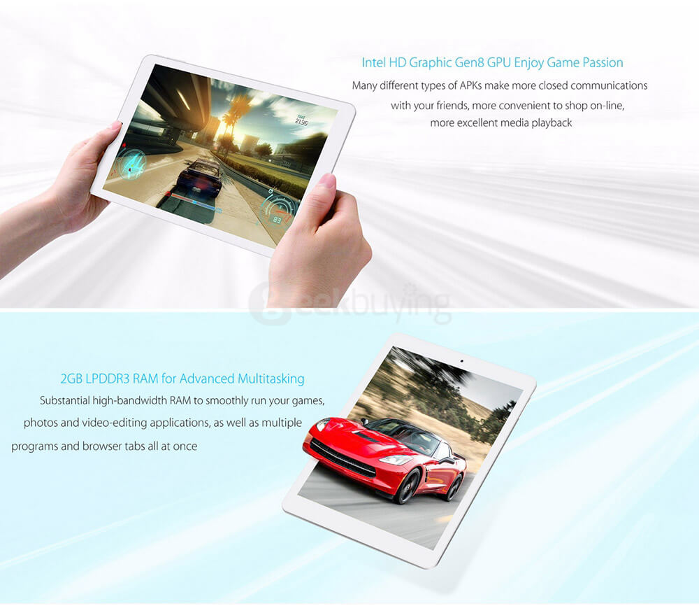 Teclast X98 Plus II Android 5.1 2in1 Tablet PC 9.7 inch 2GB/32GB Intel Cherry Trail Z8300 Quad Core 1.84GHz IPS 2048*1536 - Gray