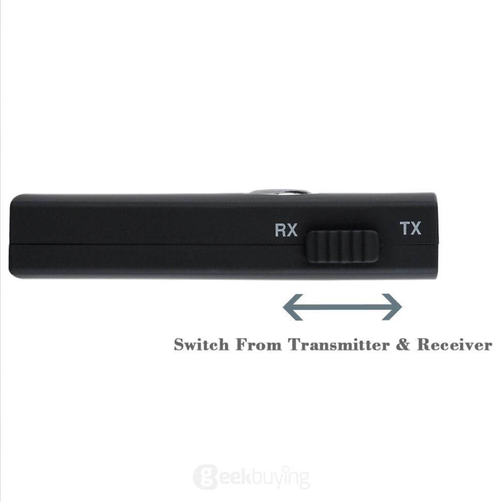 BTI-010 2 In 1 Wireless Bluetooth Transmitter & Audio Receiver Adapter 3.5mm Plug for TV PC MP3 - Black