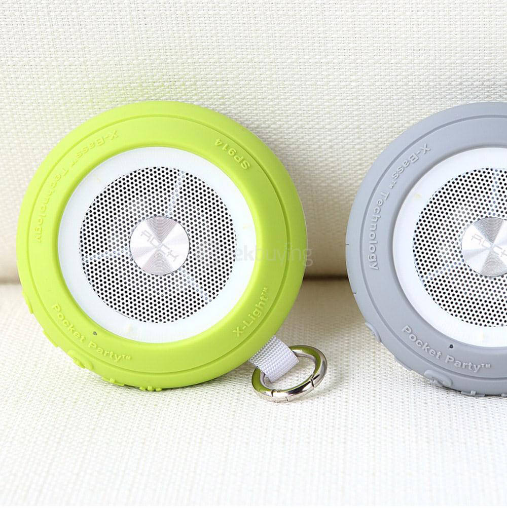 ROCK RAU0520 Suction Cup Bluetooth 4.0 Speaker Mini Pocket Music Player Bass Resonator IPX4 Waterproof With Kickstand Handsfree Functions - Gray