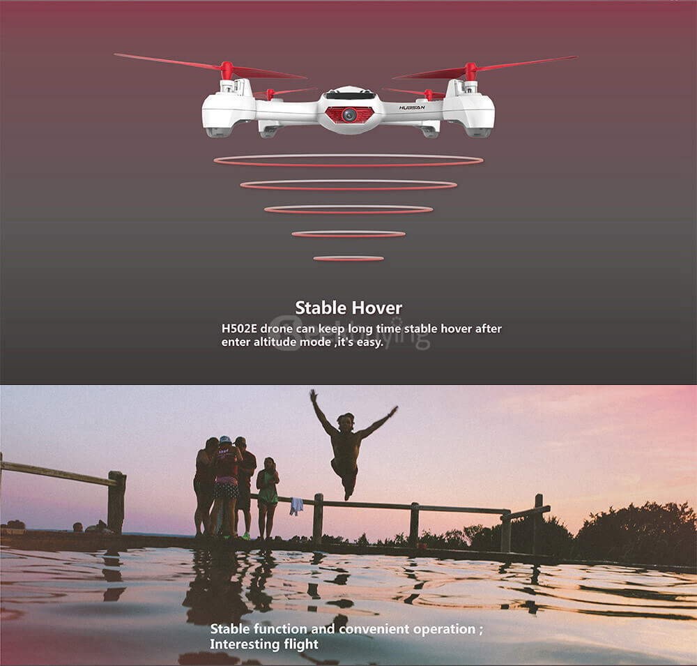 Bundle Hubsan X4 H502E 720P HD Camera GPS Altitude Mode RC Quadcopter + Hubsan X4 H502E H502S 7.4V 15C 610mAh Battery