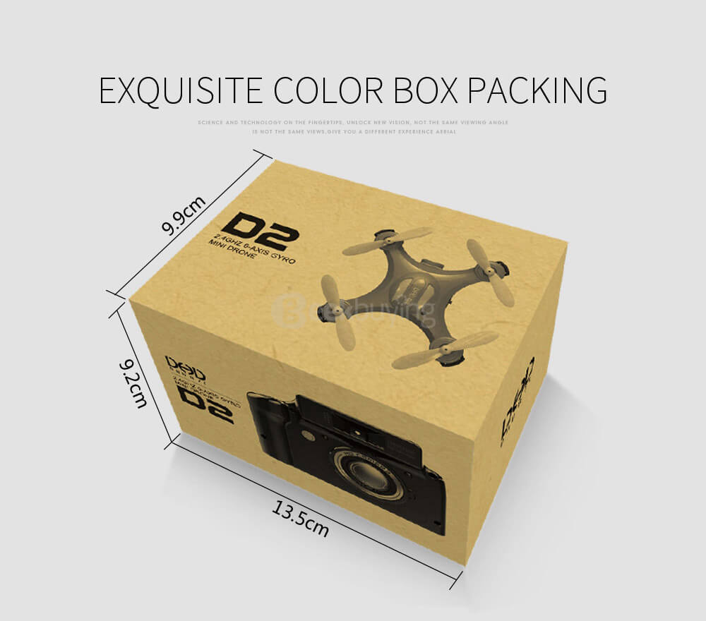 DHD D2 MINI With 2.0MP HD Camera Headless Mode 3D Roll RC Quadcopter RTF