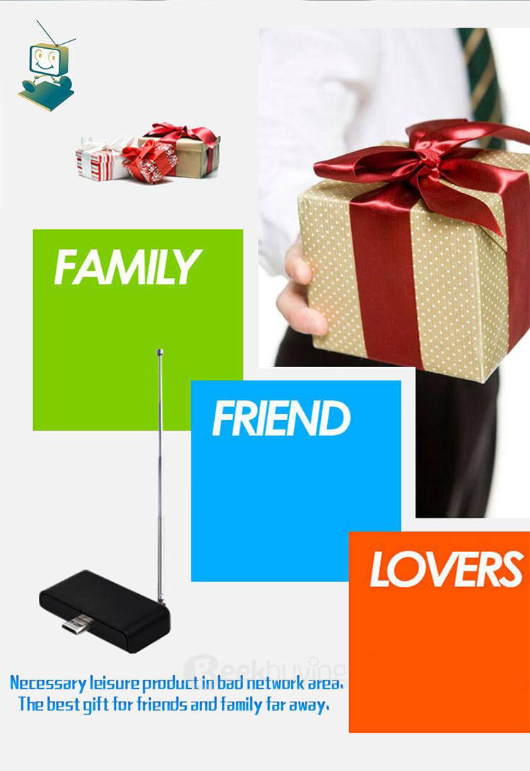 D206 DVB-T2 Live TV HD Digital TV Receiver TV Tuner Satellite Receiver TV Stick For Android Phone & Tablet