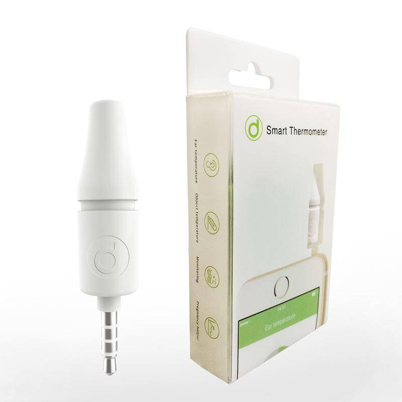 Didicer Smart Digital Infrared Ear Thermometer for Baby Adults Temperature Measuring Health Care for iOS Phones - White