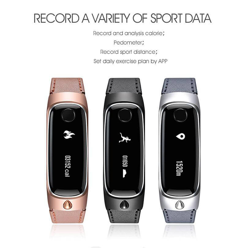 M6 Smart Bracelet Bluetooth 4.0 Headset Combo with Pedometer / Sleep Tracker / Dialer / Hand-free Calls / Anti-lost For Android iOS - Gold