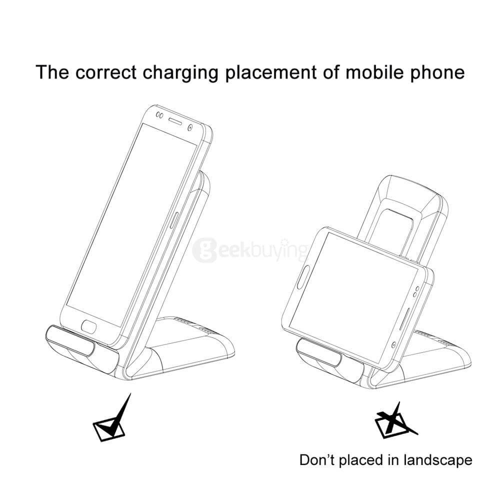 Itian A18-10W QI QC2.0 Wireless Quick Charger Holder for Samsung S6 Edge Plus / Note 5 / Note 7 / S7 / S7 Edge Phones & Qi-compatible Devices - Black