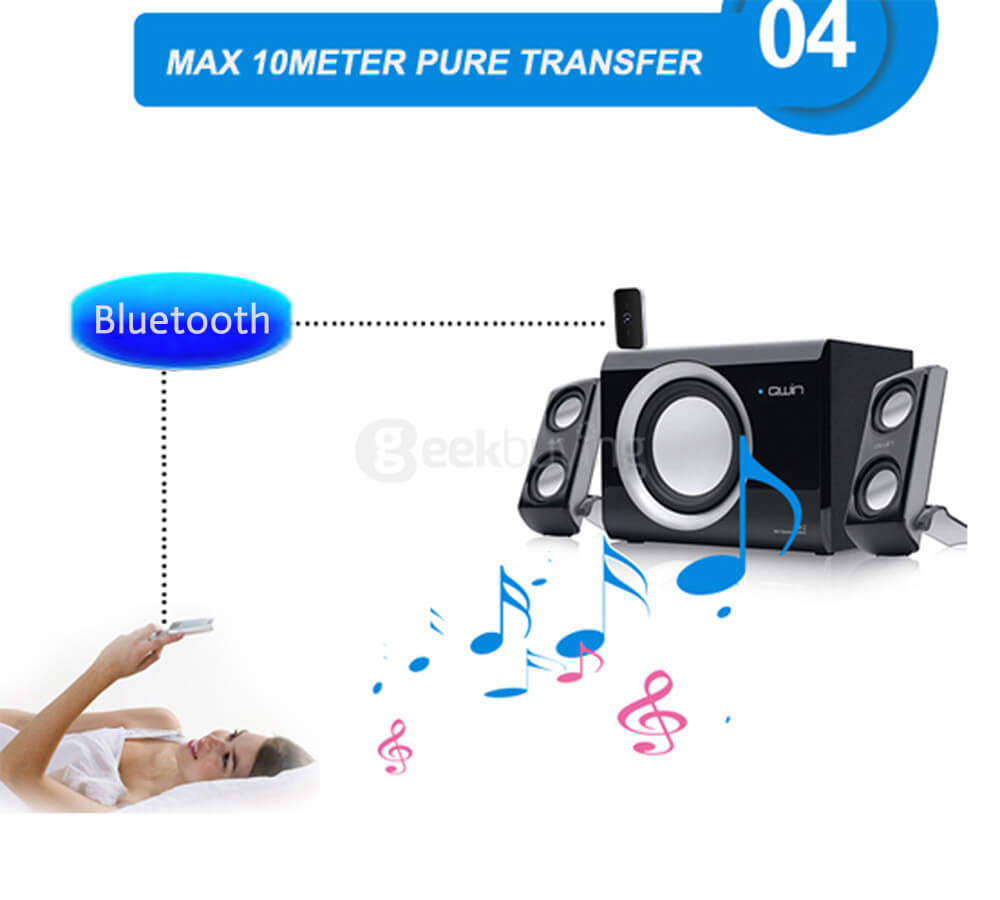 B6 Portable HiFi 2-in-1 Bluetooth Audio Transmitter & Receiver Wireless A2DP Stereo Sound Audio Player Aux 3.5mm - Black