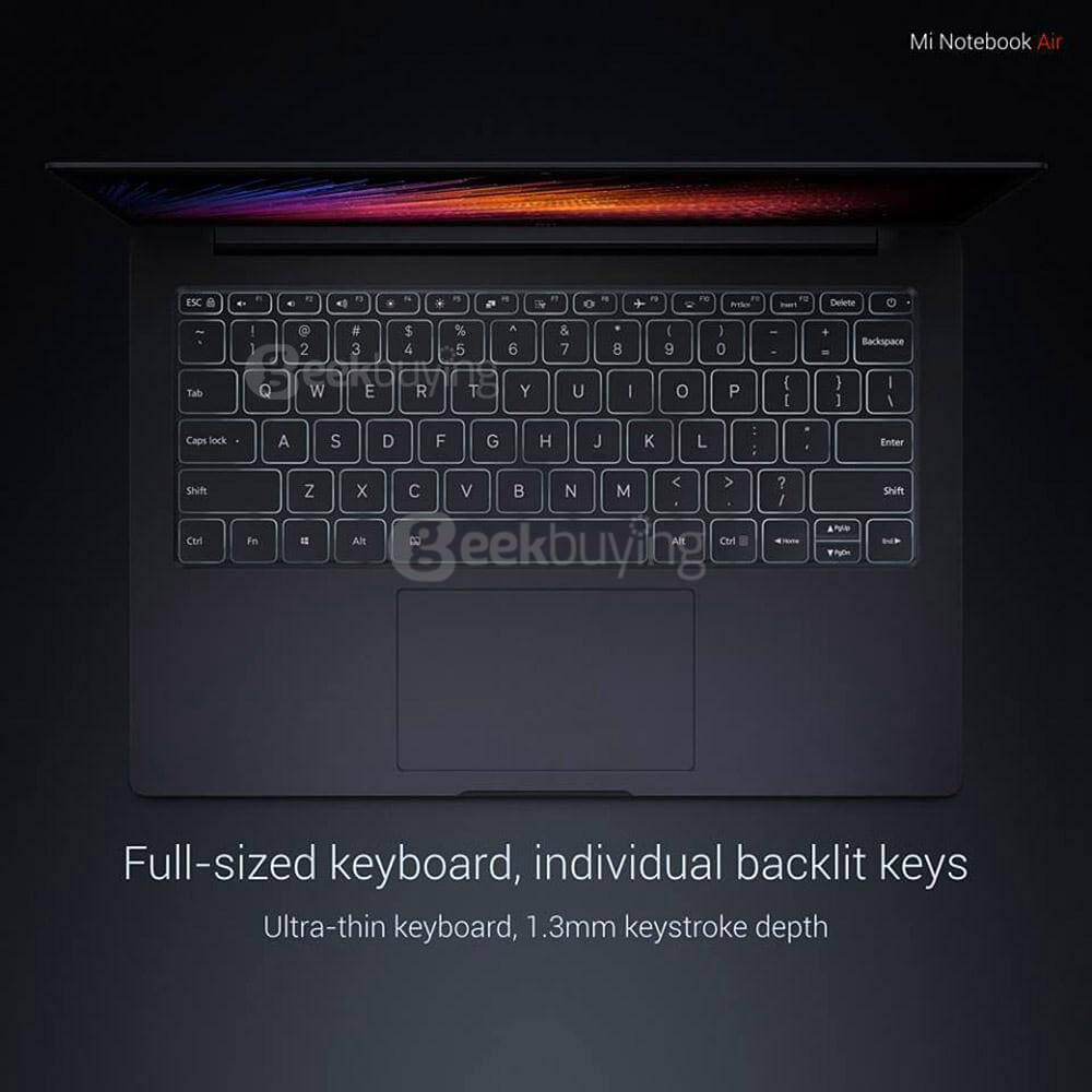 Xiaomi Mi Notebook Air 13.3 inch Laptop Intel Core i5-6200U Dual Core 2.7GHz Windows 10 Home 8GB RAM 256GB SATA SSD FHD 1920*1080 Bluetooth 4.1 WiFi Backlight Keyboard - Silver