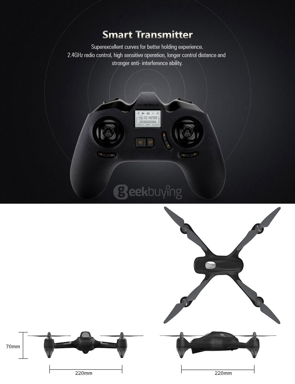Hubsan X4 H501C Brushless 1080P HD Camera GPS Altitude Hold Mode RC Quadcopter RTF