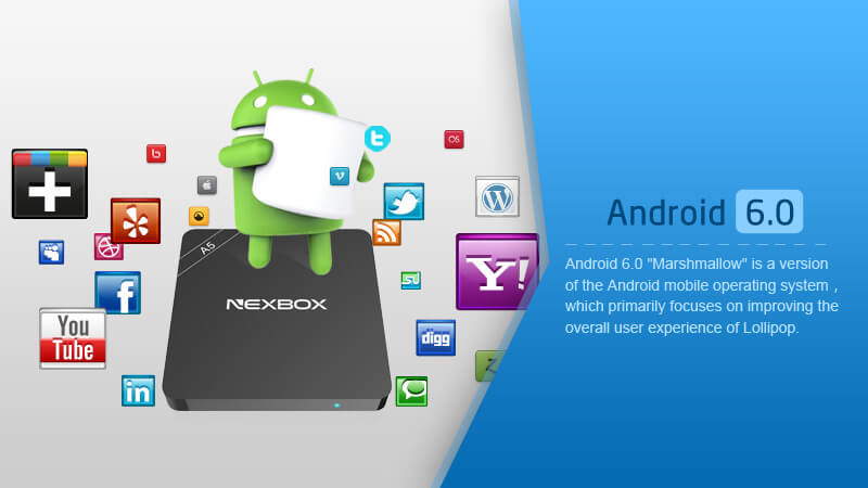 Nexbox A5 Amlogic S905X 4K KODI Preinstalled Android 6.0 Marshmallow TV BOX 2G/16G 2.4G/5G Dual Band WIFI Bluetooth LAN HDR