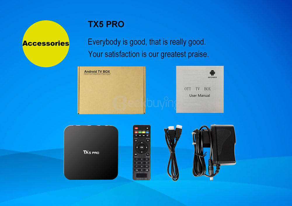 Bundle Tanix TX5 Pro Amlogic S905X 4K KODI Android TV BOX 2G/16G AC WIFI + Rii i8+ 2.4G Wireless Israel Hebrew Language Keyboard Black