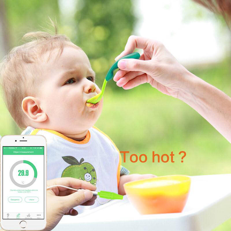 Didicer Smart Digital Infrared Ear Thermometer for Baby Adults Temperature Measuring Health Care for iOS Phones - Green