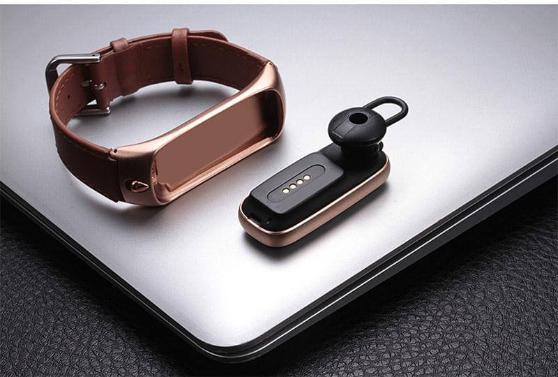 M6 Smart Bracelet Bluetooth 4.0 Headset Combo with Pedometer / Sleep Tracker / Dialer / Hand-free Calls / Anti-lost For Android iOS - Gold