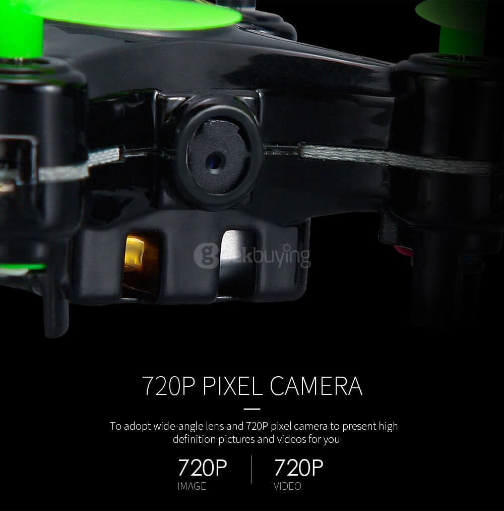 DHD D2 MINI With 2.0MP HD Camera Headless Mode 3D Roll RC Quadcopter RTF - Black