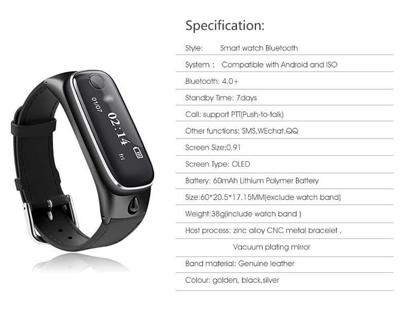 M6 Smart Bracelet Bluetooth 4.0 Headset Combo with Pedometer / Sleep Tracker / Dialer / Hand-free Calls / Anti-lost For Android iOS - Gold