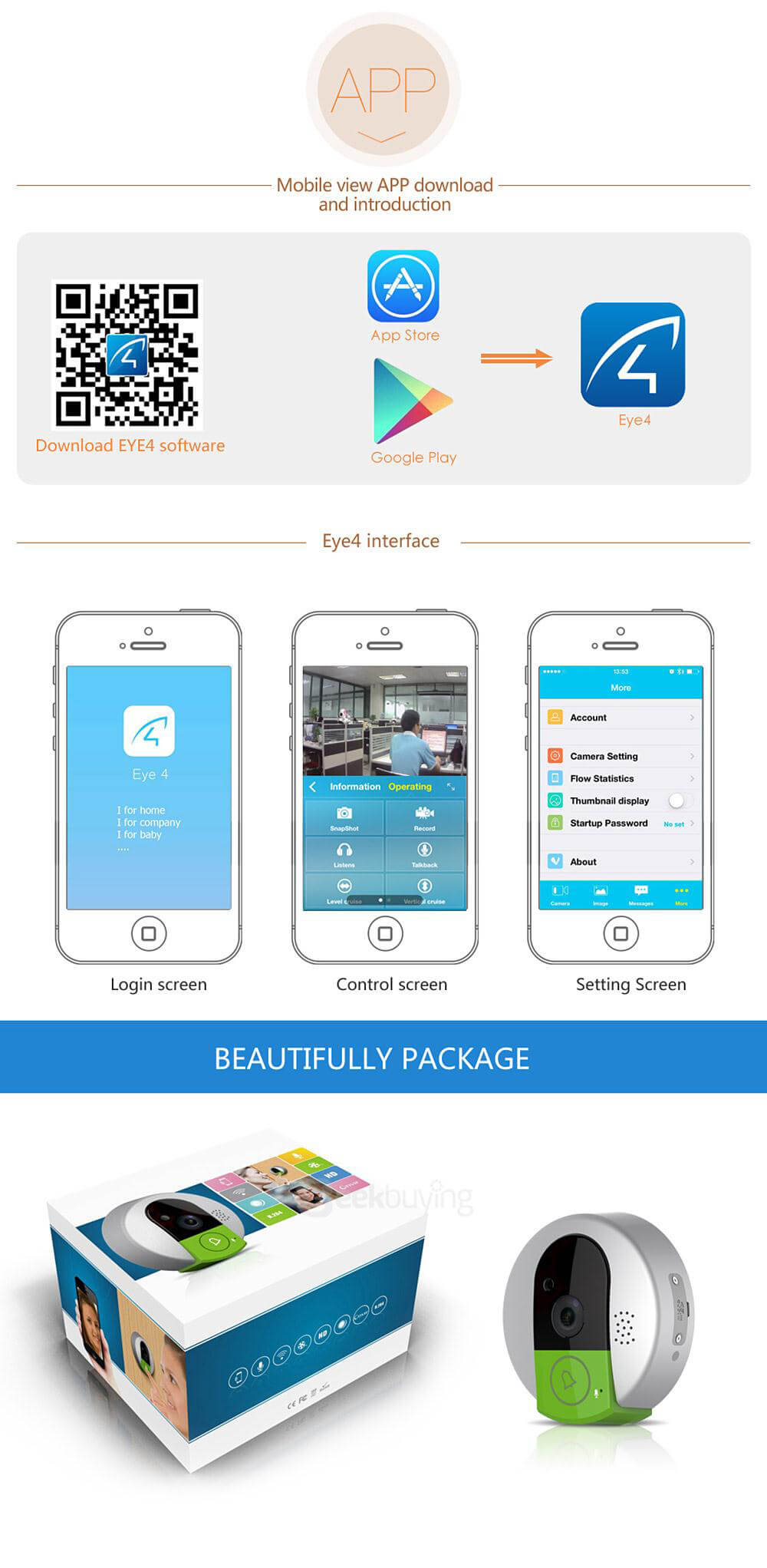 VStarcam C7895WIP 720P HD WiFi IP Camera Wireless Door Bell support SD Card Video Door Phone Recorder - Gray