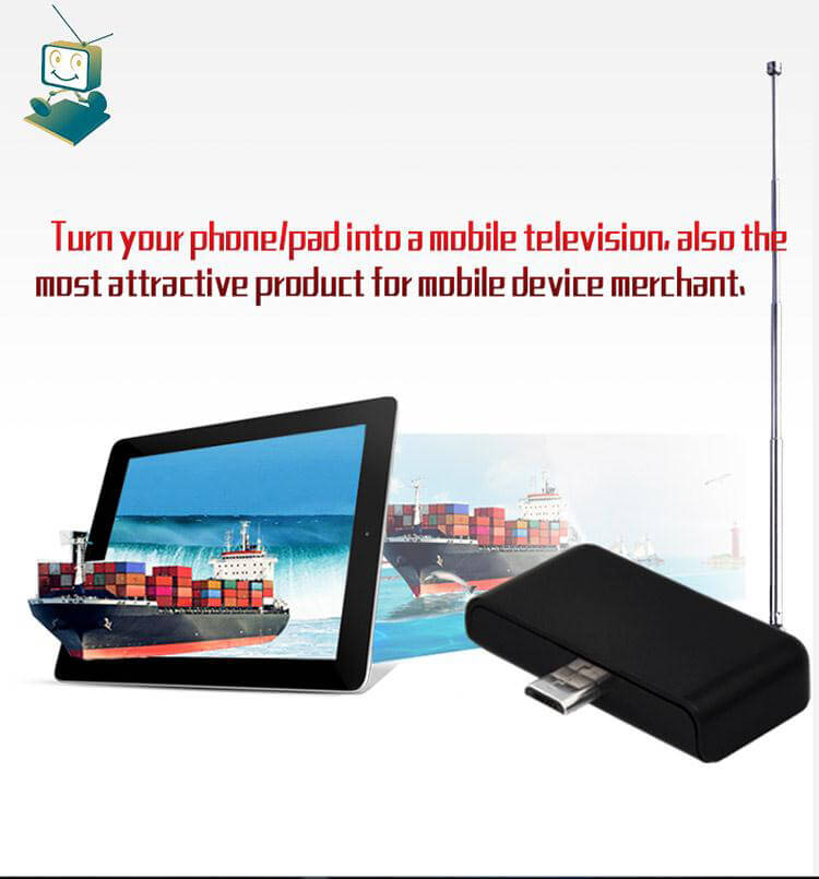 D206 DVB-T2 Live TV HD Digital TV Receiver TV Tuner Satellite Receiver TV Stick For Android Phone & Tablet