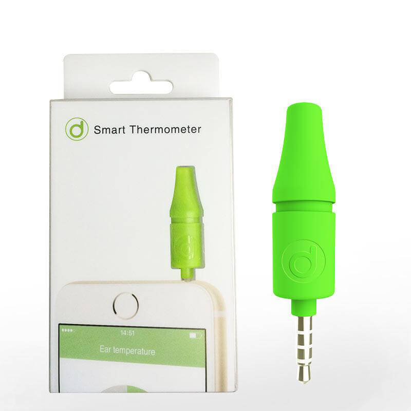 Didicer Smart Digital Infrared Ear Thermometer for Baby Adults Temperature Measuring Health Care for iOS Phones - Green