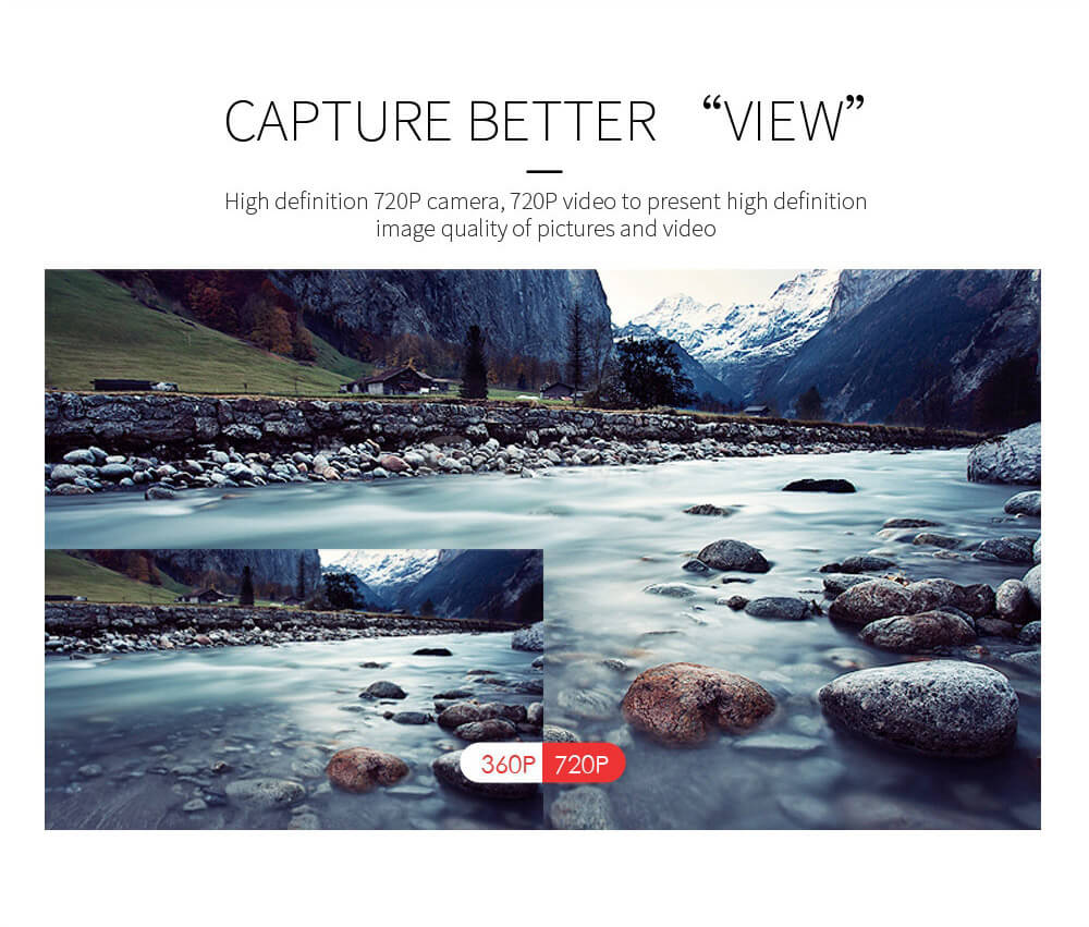 DHD D2 MINI With 2.0MP HD Camera Headless Mode 3D Roll RC Quadcopter RTF