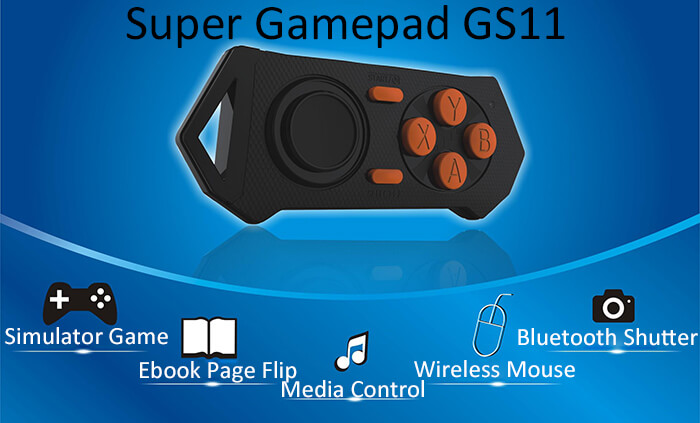 GS11 VR Headset Rechargeable BK3231 Bluetooth3.0 Gamepad Game Controller Selfie for Android/iOS/PC - Blue