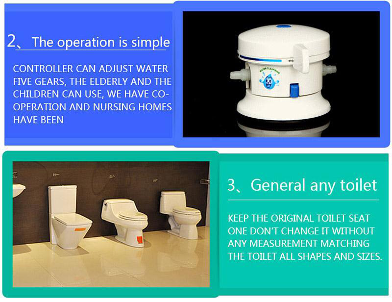 HESHE B81 Bathroom Smart Toilet Seat Bidet Intelligent Toilet Flushing Sanitary Device with US Adapter - White