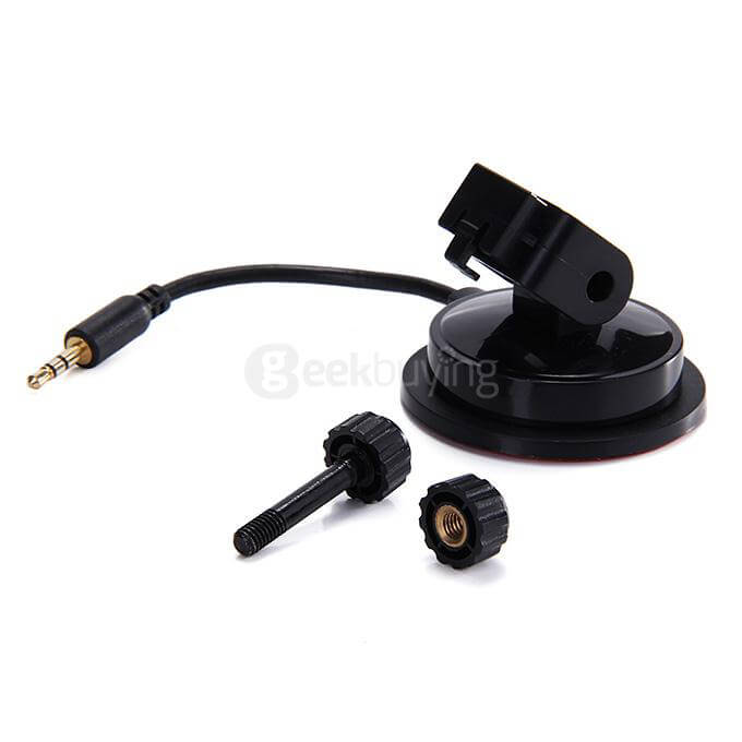 Car DVR Holder Car Recorder Stand PC Mounting Chuck Bracket With Cable For GPS Module For DVR GS8800 Car Camera - Black
